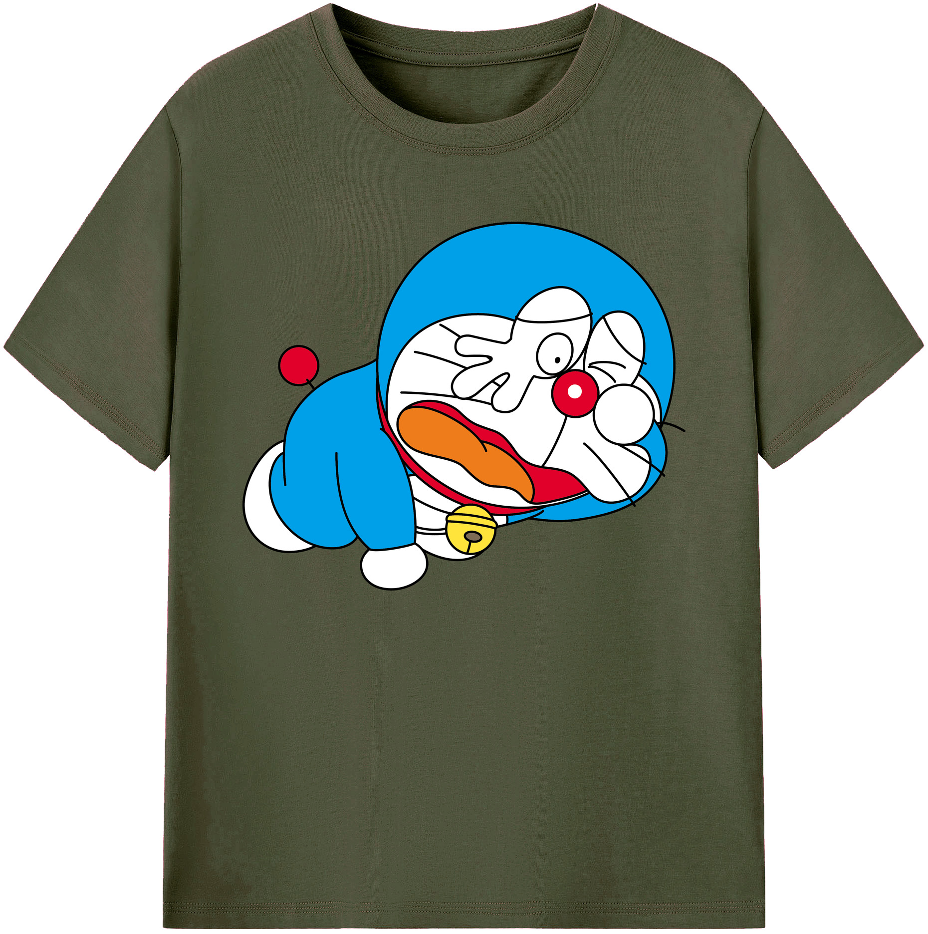 （画像用） ドラえもん Doraemon 綿100％ メンズ半袖Tシャツ｜肌触りやわらか＆通気性